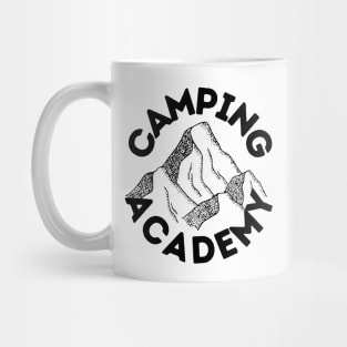 Camping Academy Perfect Gift for Nature Lovers Hiking Mountains Woods Travel Outdoors Mug